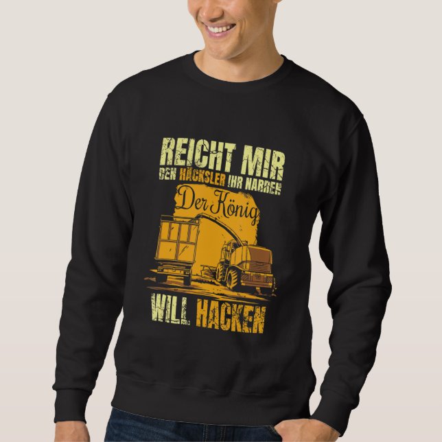 Sweatshirt Mens Tracteurs Corn Shredding Farmer Waller Farmer (Devant)