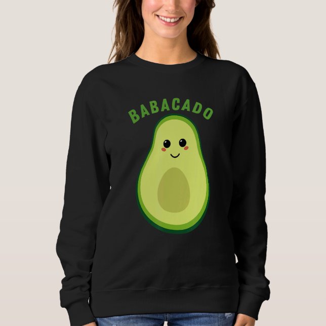 Sweatshirt Mens Vegan Avocado Baba Avocado Papa Correspondant (Devant)
