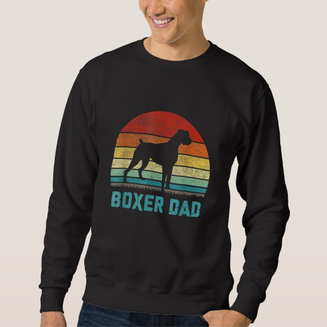 Sweatshirt Mens Vintage Boxer Dad Dog  Fathers Day (Devant)
