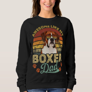 Sweatshirt Mens Vintage génial Comme Mon Père Boxe Papa Chien