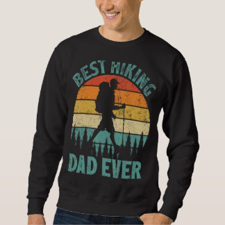 Sweatshirt Mens Vintage Meilleur Randonnée Papa Jamais Fête d