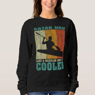 Sweatshirt Mens Vintage Retro Kayak Papa Comme Un Père Réguli
