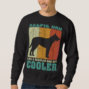 Sweatshirt Mens Vintage Retro Kelpie Papa Comme Un Papa Régul