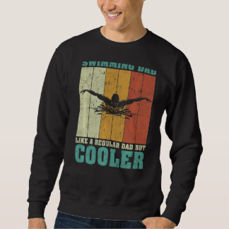 Sweatshirt Mens Vintage Rétro Nager Papa Comme Un Papa Réguli