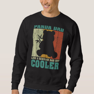 Sweatshirt Mens Vintage Retro Panda Papa Comme Un Papa Fa Rég