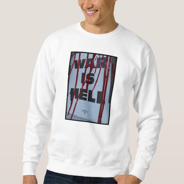 Sweatshirt Mensagem Impactante Antiguerra War is Hell (Devant)
