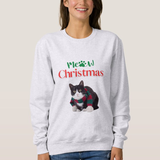 SWEATSHIRT MEOW CHRISTMAS CAT (Devant)