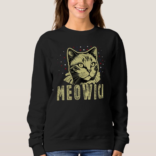 Sweatshirt MEOWICA Cat 4th July Sunglasses Merica Cat Lover A (Devant)