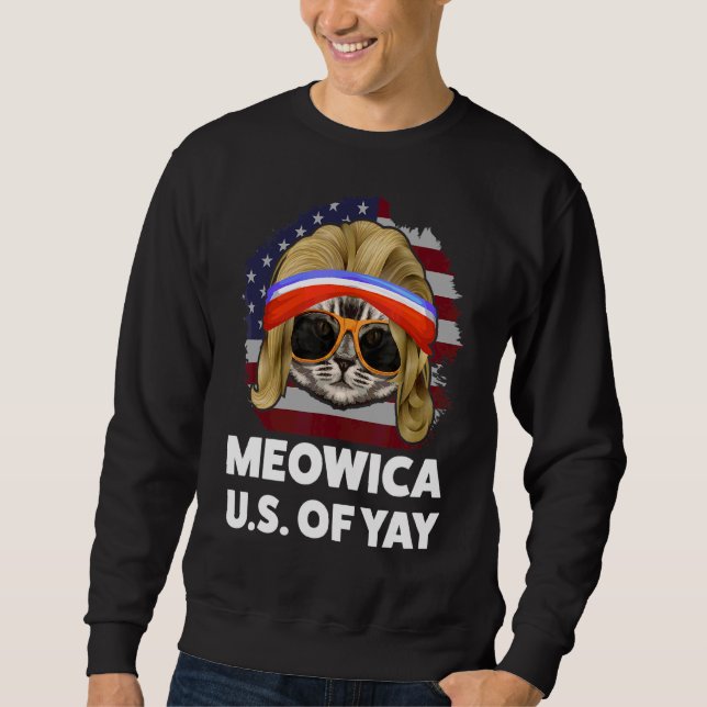 Sweatshirt Meowica U S Yay America (Devant)