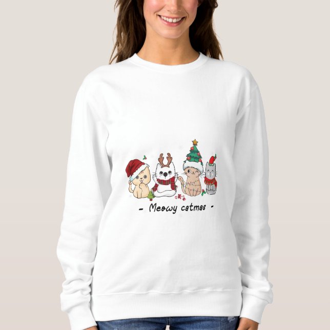 Sweatshirt Meowy Catmas (Devant)