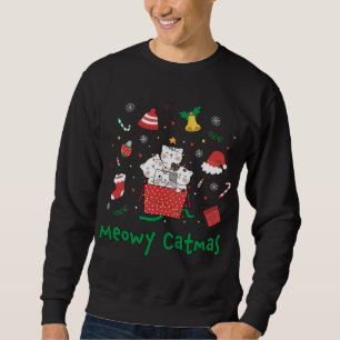 Sweatshirt Meowy Catmas Joli Noël Amoureux des chats Kitties