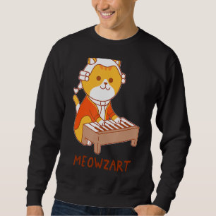 Sweatshirt Meowzart Musique Classique Chat Piano Joueur d'org