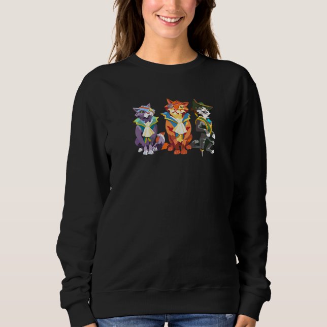 Sweatshirt Mer De Voleurs Trois Chats Pirates (Devant)