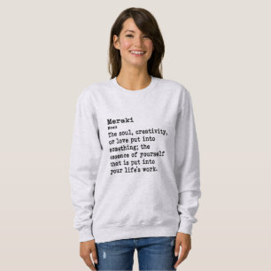Sweatshirt Meraki : Cou de l'équipage