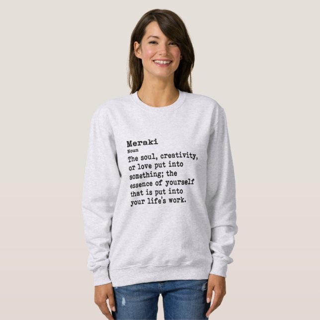 Sweatshirt Meraki : Cou de l'équipage (Devant entier)