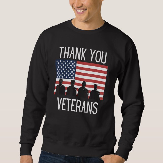 Sweatshirt Merci Anciens Combattants Boots de Combat Anciens  (Devant)