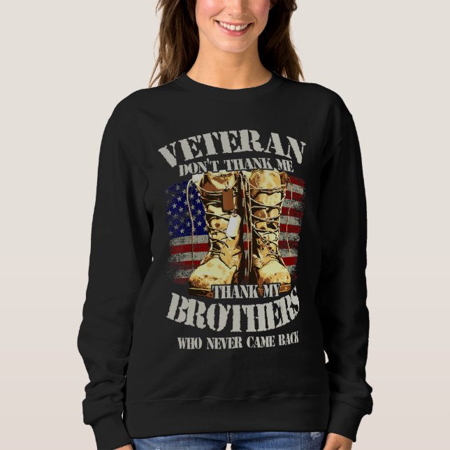 Sweatshirt Merci Anciens Combattants Frères Combat Boots Chie (Devant)