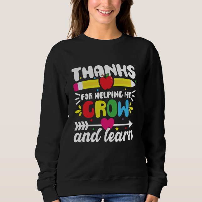 Sweatshirt Merci De M'Aider À Grandir Et À Apprendre Professe (Devant)