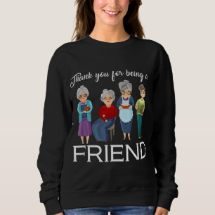 Sweatshirt Merci D'Être Une Amie Femmes Thanksgiving Pour