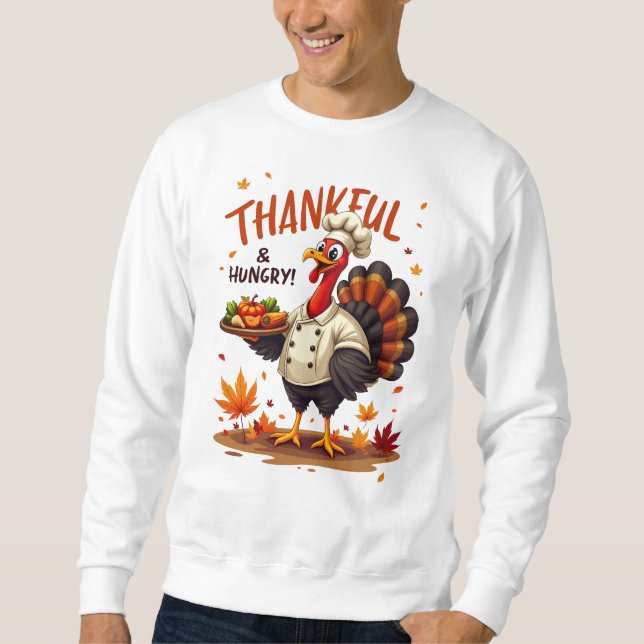 Sweatshirt Merci et affamé ! (Devant)
