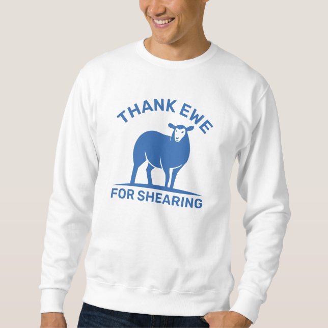 Sweatshirt Merci Ewe pour sa décision (Devant)