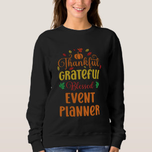 Sweatshirt Merci Grateful Blessor Planificateur d'événements