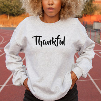 Sweatshirt Merci Grateful Gratitude Thanksgiving