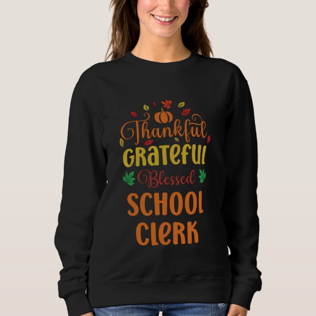 Sweatshirt Merci Grateful Greffier d'école Merci automne (Devant)