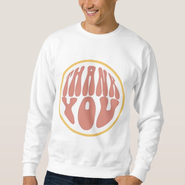 Sweatshirt Merci Retro Groovy  (Devant)