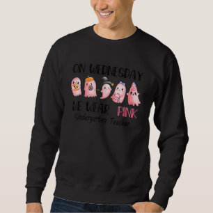 Sweatshirt Mercredi Fantôme Nous Portons Pink Kindergarten Te