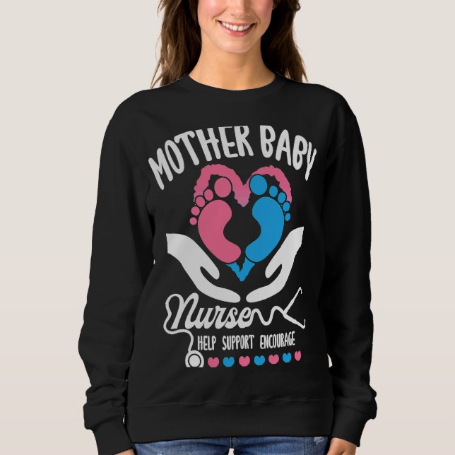 Sweatshirt Mère Bébé Infirmière Appréciation Postpartum Infir (Devant)