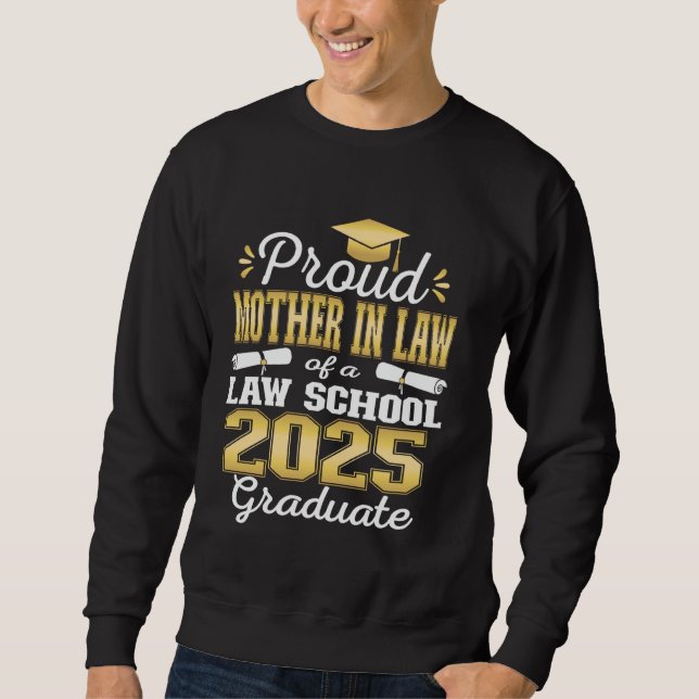 Sweatshirt Mère belle-fille fière de la promotion 2025 de l'é (Devant)