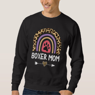 Sweatshirt Mère Boxe Rainbow Leopard Chien Mama mignonne