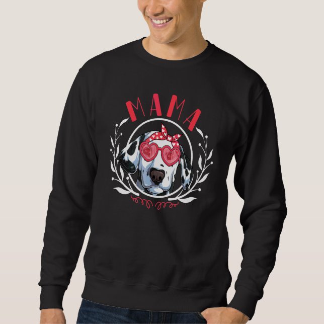 Sweatshirt Mère dalmatienne Chien Chiot Mignon (Devant)
