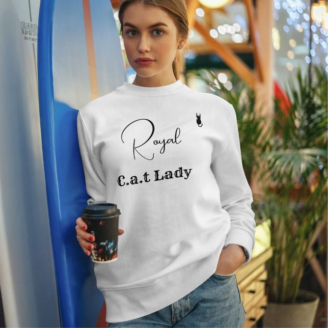 Sweatshirt Mère de chat à personnaliser avec écriture blanche (Créateur téléchargé)