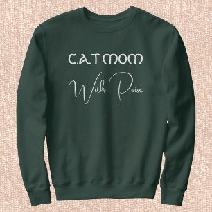 Sweatshirt Mère de chat blanche personnalisée forêt profonde 