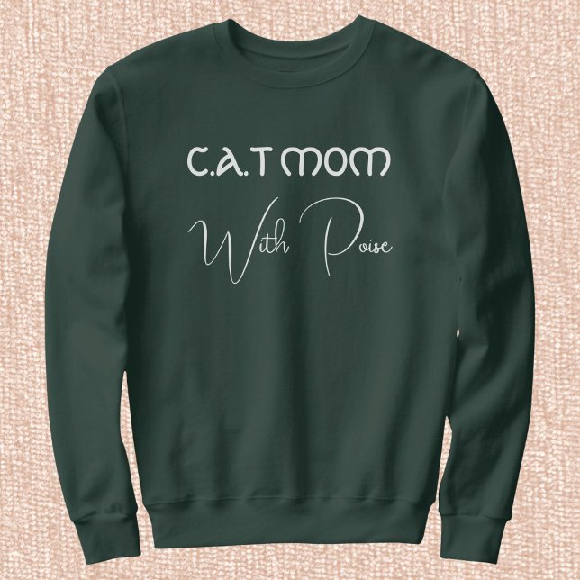 Sweatshirt Mère de chat blanche personnalisée forêt profonde  (Créateur téléchargé)
