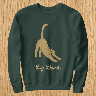Sweatshirt Mère de chat verte classe humour moderne personnal