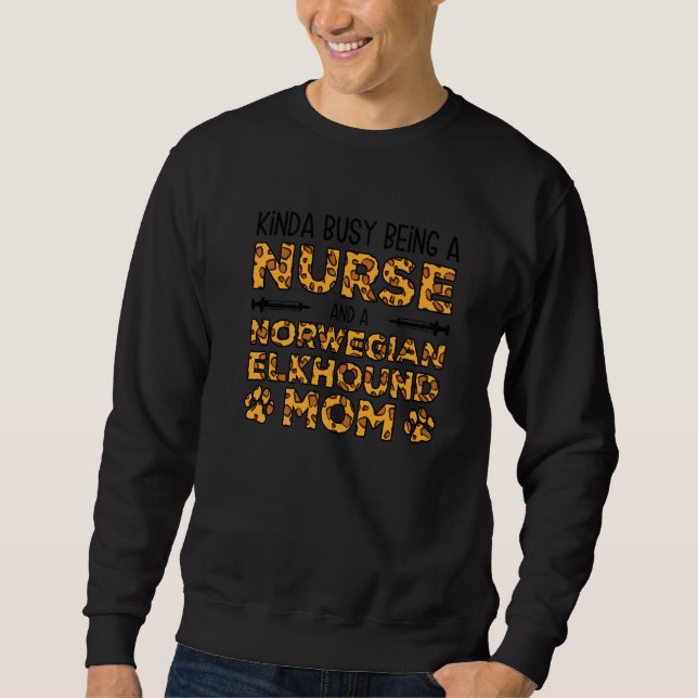 Sweatshirt Mère de chien infirmière occupée - M Norwegian Elk (Devant)