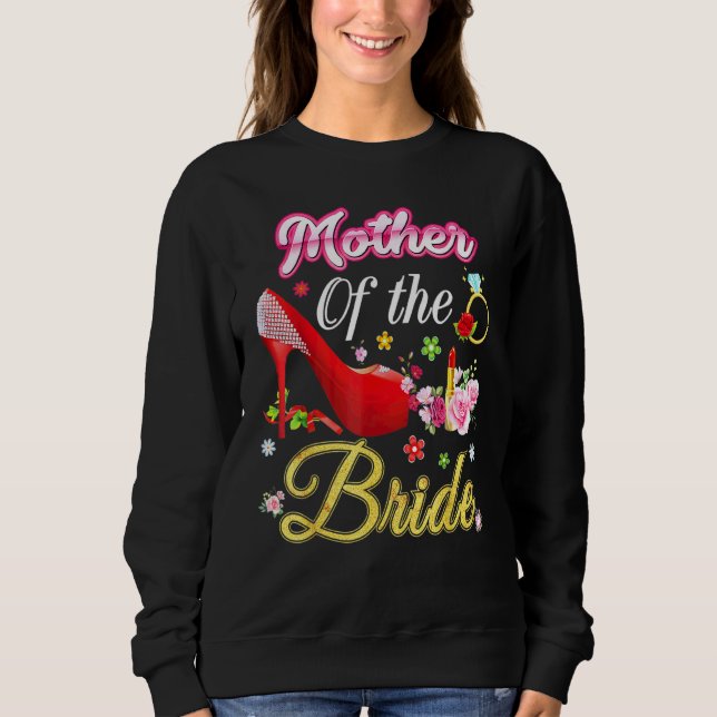 Sweatshirt Mère De La Mariée Joyeux Mariage Flower Rose Chaus (Devant)