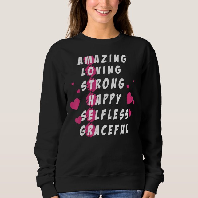 Sweatshirt Mère Définition Extraordinaire Aimer Forte Happy M (Devant)