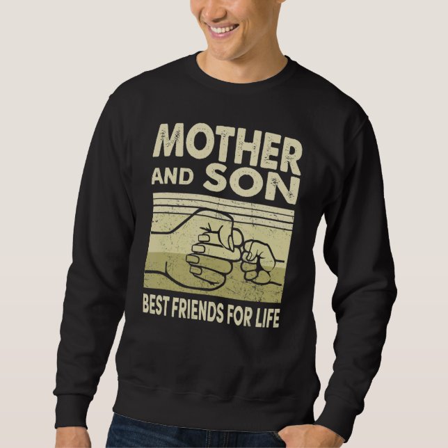 Sweatshirt Mère Et Fils Meilleur Des Amis Pour La Vie Maman (Devant)