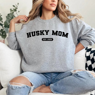 Sweatshirt MÈRE HUSKY SIBÉRIEN Maman Chien Année de Naissance
