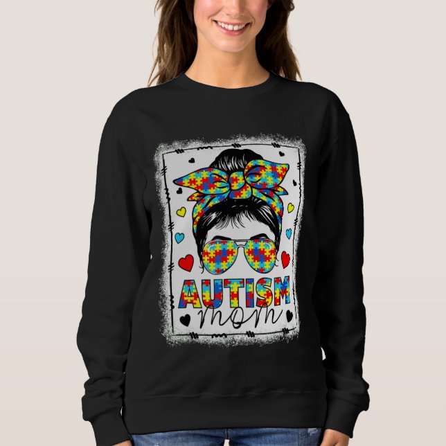 Sweatshirt Mère - Jour Maman Sensibilisation Vie Autisme Blea (Devant)