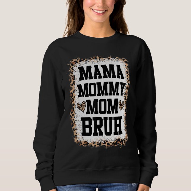Sweatshirt Mère léopard blanchie (Devant)