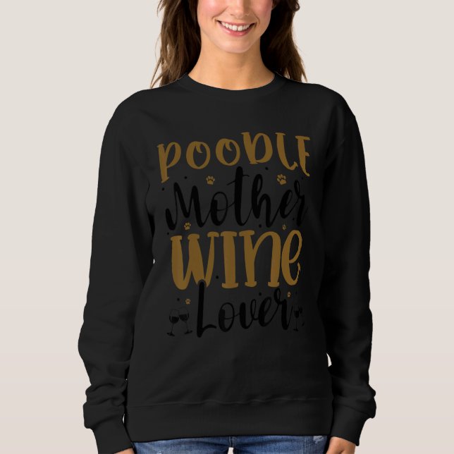 Sweatshirt Mère Poodle au vin (Devant)