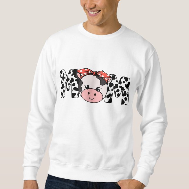 Sweatshirt Mère Vache Mère Agriculture Anniversaire Amusant M (Devant)