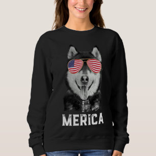 Sweatshirt Merica Drôle Sibérien Husky Chien Chien Chien Amér