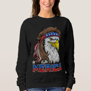 Sweatshirt Merica Eagle Mullet 4 juillet Hommes Femmes Améric