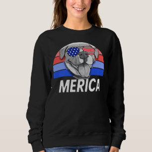Sweatshirt Merica Pit Bull America Pitbull Chien Hommes Femme